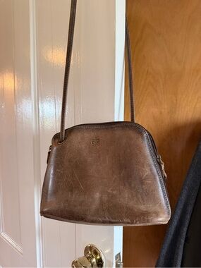 STS Ranchwear Brown Leather Crossbody Satchel